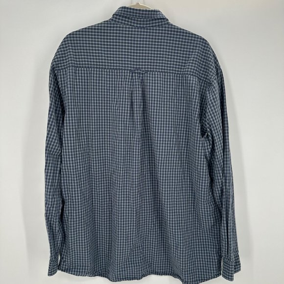 Men's The North Face A5 Series Blue Checkered Long Sleeve Button Front Shirt XL - Picture 3 of 4